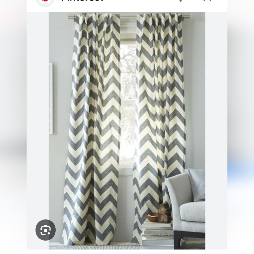 Kohls gray chevron curtians